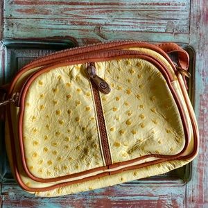 Valentina Ostrich crossbody bag
